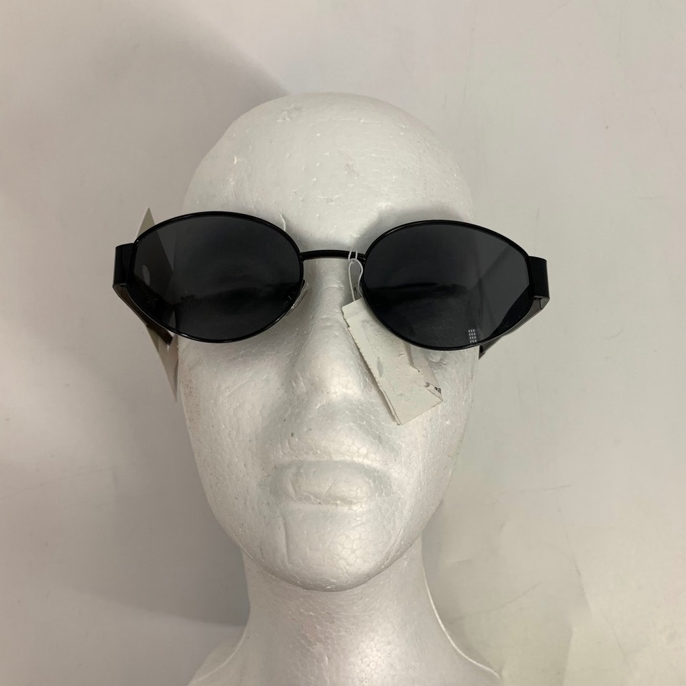 Nordstrom Sunglasses Women's Black Oval Metal Frame 100% UV Protection